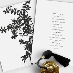 Roald Dahl's Quote. Branch Silhouette Print. Botanical Décor. Nursery Wall Art. Typography Motivational Inspirational Print. Diptych Print.