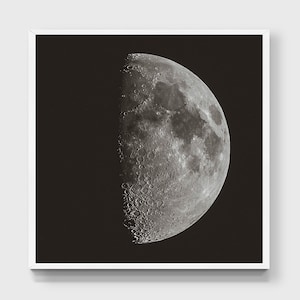Cartel de la Luna Llena. Fotografía lunar. Impresión de la luna. Moderno Vintage Luna Impresión. Arte del Sistema Solar. Impresión de astronomía. Cartel de Boho. Impresión de fase lunar. imagen 1