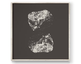 Rock Gem Mineral Print. Brown Print. Crystal Geode Abstract Poster. Meteorite Stone Art. Modern Meteoric Poster. Geologist Wall Décor.