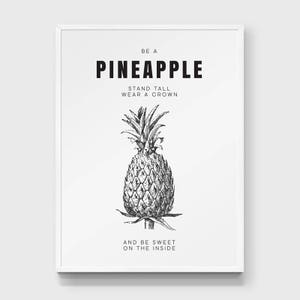Be a Pineapple PRINTABLE FILE. Pineapple Typography Quote - Etsy Australia