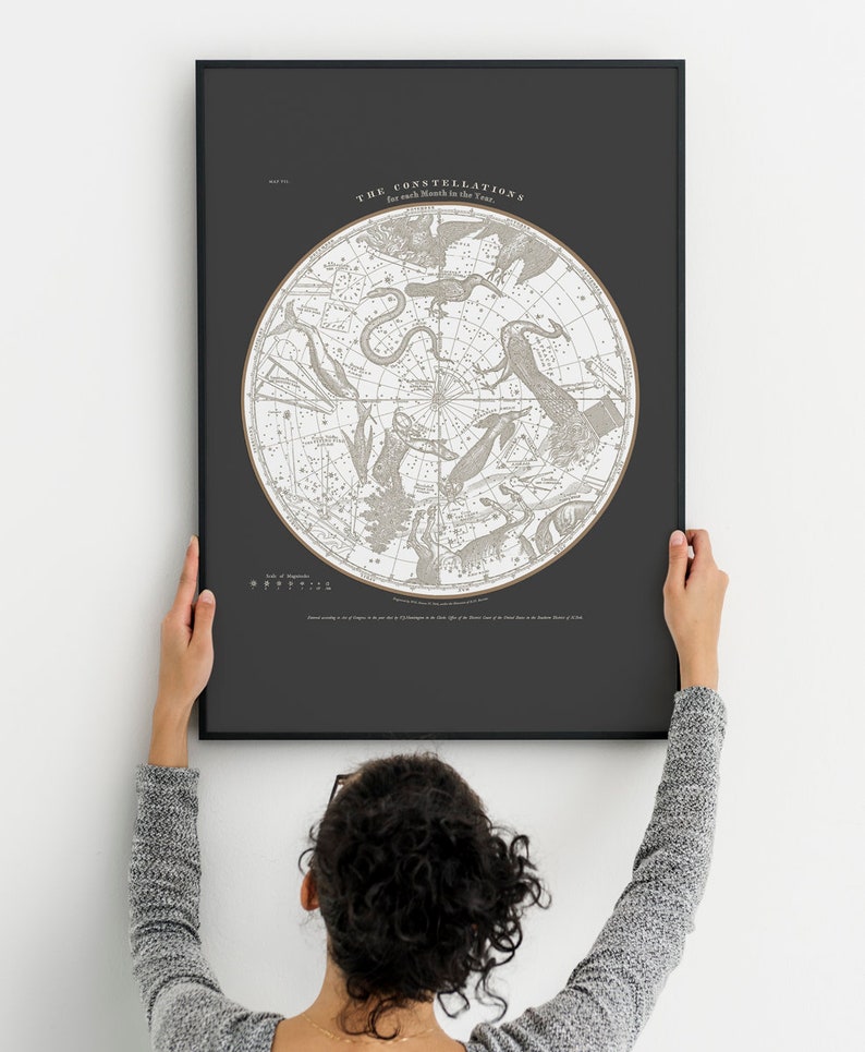 Constellation Posters. Modern Vintage Southern and Northern - Etsy