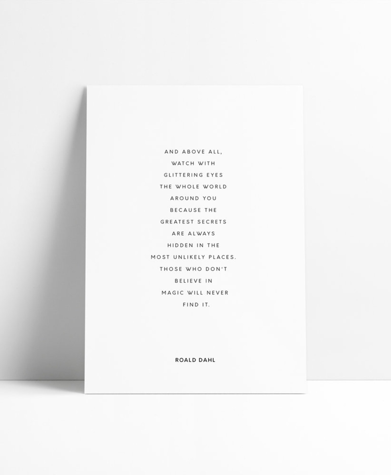 Roald Dahl's Quote PRINTABLE FILE. Nursery Wall Art. - Etsy