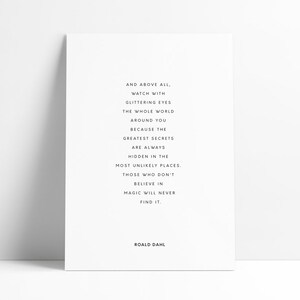 Roald Dahl's Quote - PRINTABLE FILE. Nursery Wall Art. Kids Room ...