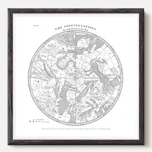 Constellation Posters - PRINTABLE FILE. Modern Vintage Southern ...