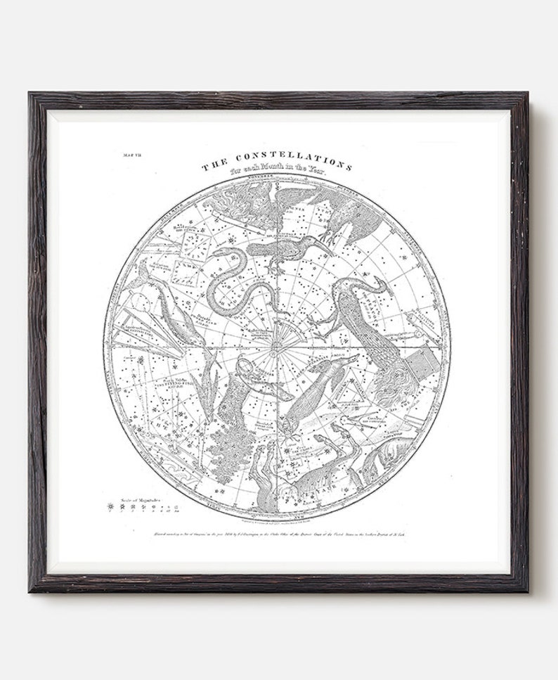 Constellation Posters PRINTABLE FILE. Modern Vintage - Etsy