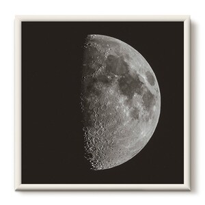 Cartel de la Luna Llena. Fotografía lunar. Impresión de la luna. Moderno Vintage Luna Impresión. Arte del Sistema Solar. Impresión de astronomía. Cartel de Boho. Impresión de fase lunar. imagen 5