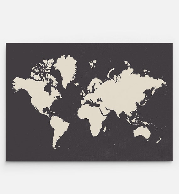 Monde Carte Imprimer Fichier A Imprimer Affiche De Carte Etsy France