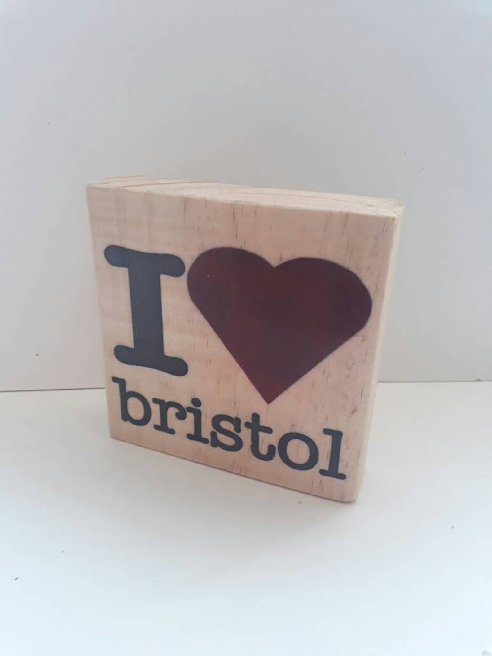 Handmade Rustic Free Standing Wooden Sign/plaque 'I Love Etsy