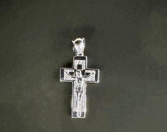 Sterling Silver 925 Jesus Christ Crucifix Pendant