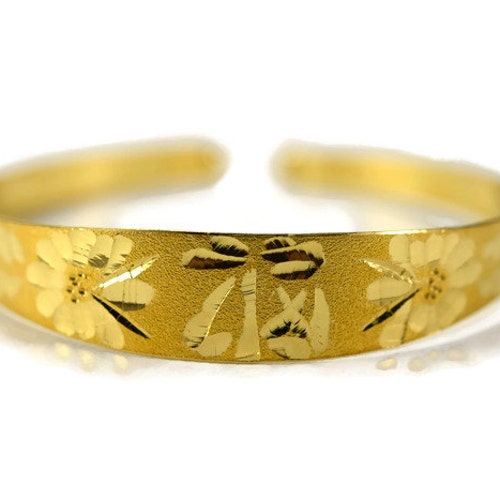 24k Korean Gold Baby Ring Birthday .999 Pure Banji Ban Don Etsy