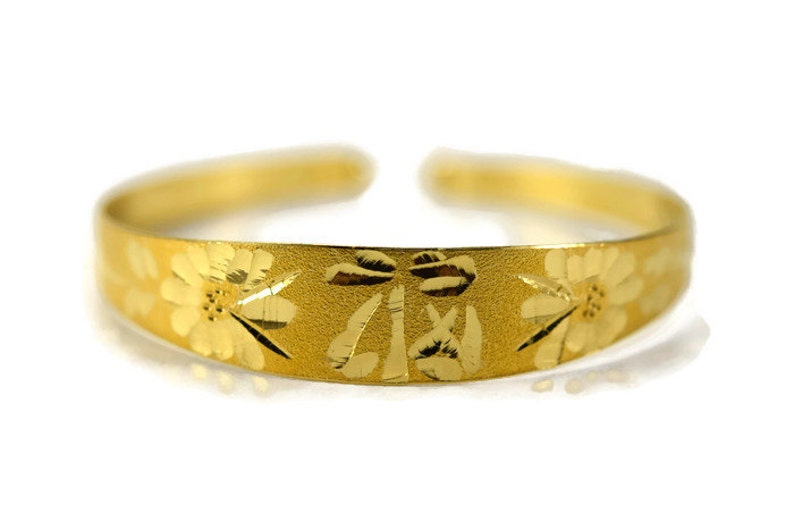 Korean gold bracelet birthday 24k .999 pure dol 1돈 팔찌 3.75 Etsy