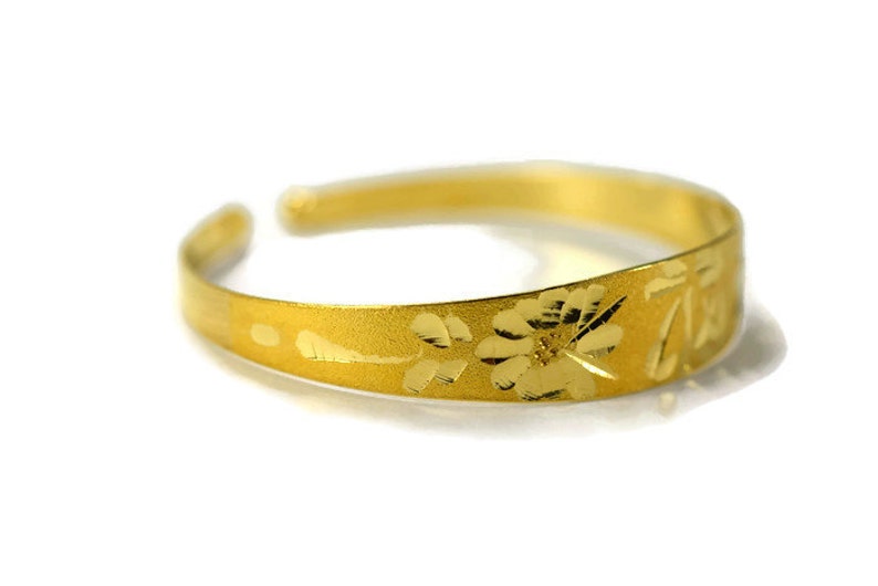 Korean gold bracelet birthday 24k .999 pure dol 1돈 팔찌 3.75 Etsy