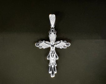 Sterling Silver 925 Jesus Christ Crucifix Pendant