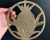 Vintage Brass Pineapple Trivet