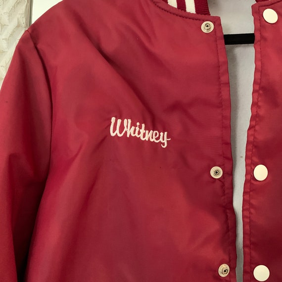 Vintage Bomber Cheerleader Jacket Whitney Size Small Gem