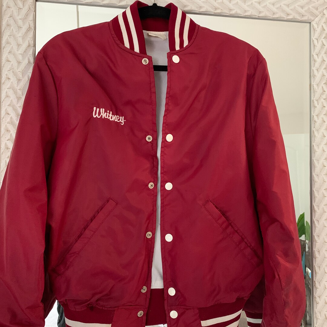 Vintage Bomber Cheerleader Jacket Whitney Size Small Etsy