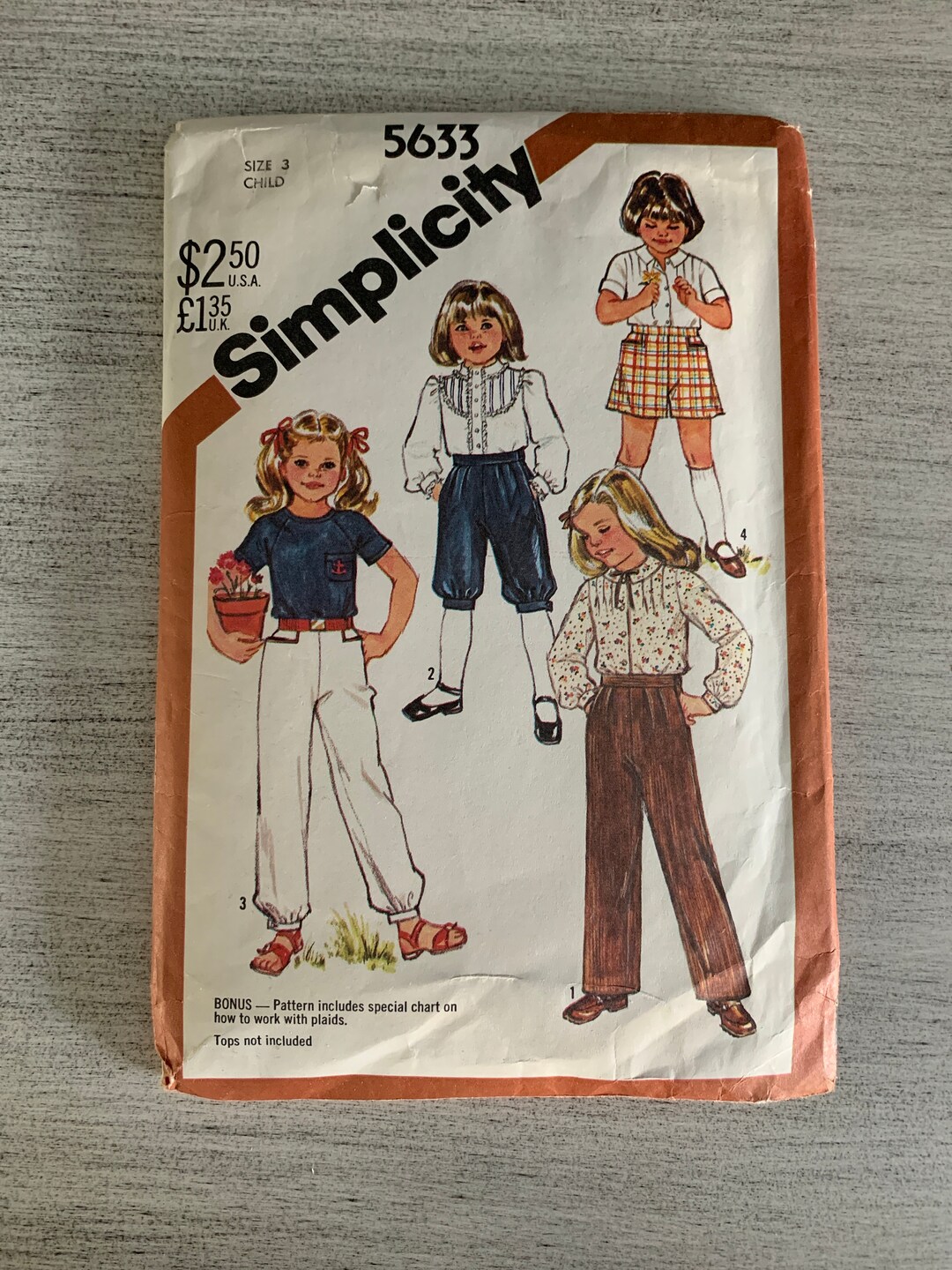 Simplicity Pattern 5303 Vintage Simplicity Sewing Pattern 5633 Size 3 Child - Etsy