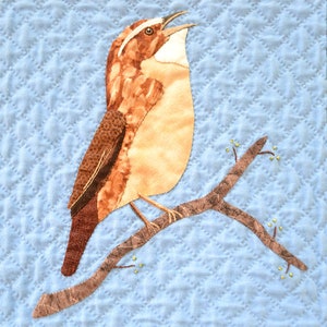 Carolina Wren Applique Block