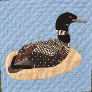 Common Loon Applique Block