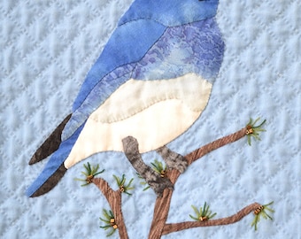 Mountain Bluebird Applique Block