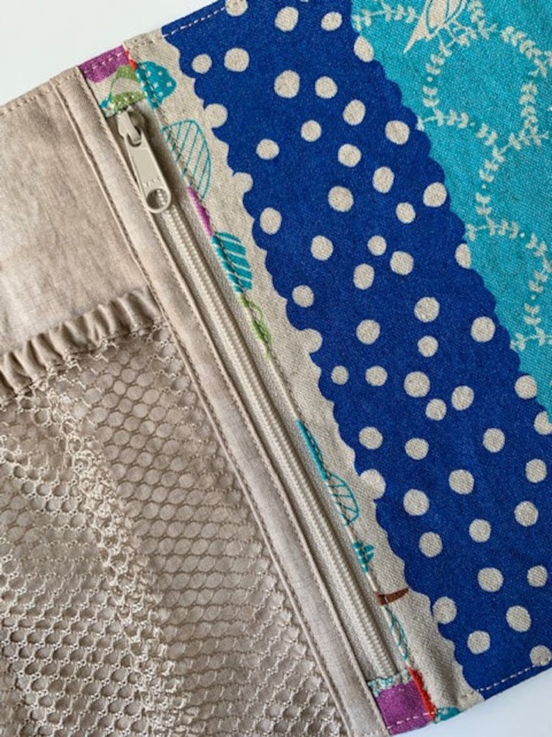 Cord Organizer, Travel Cable Holder, Kokka Canvas Fabric, Tech Pouch