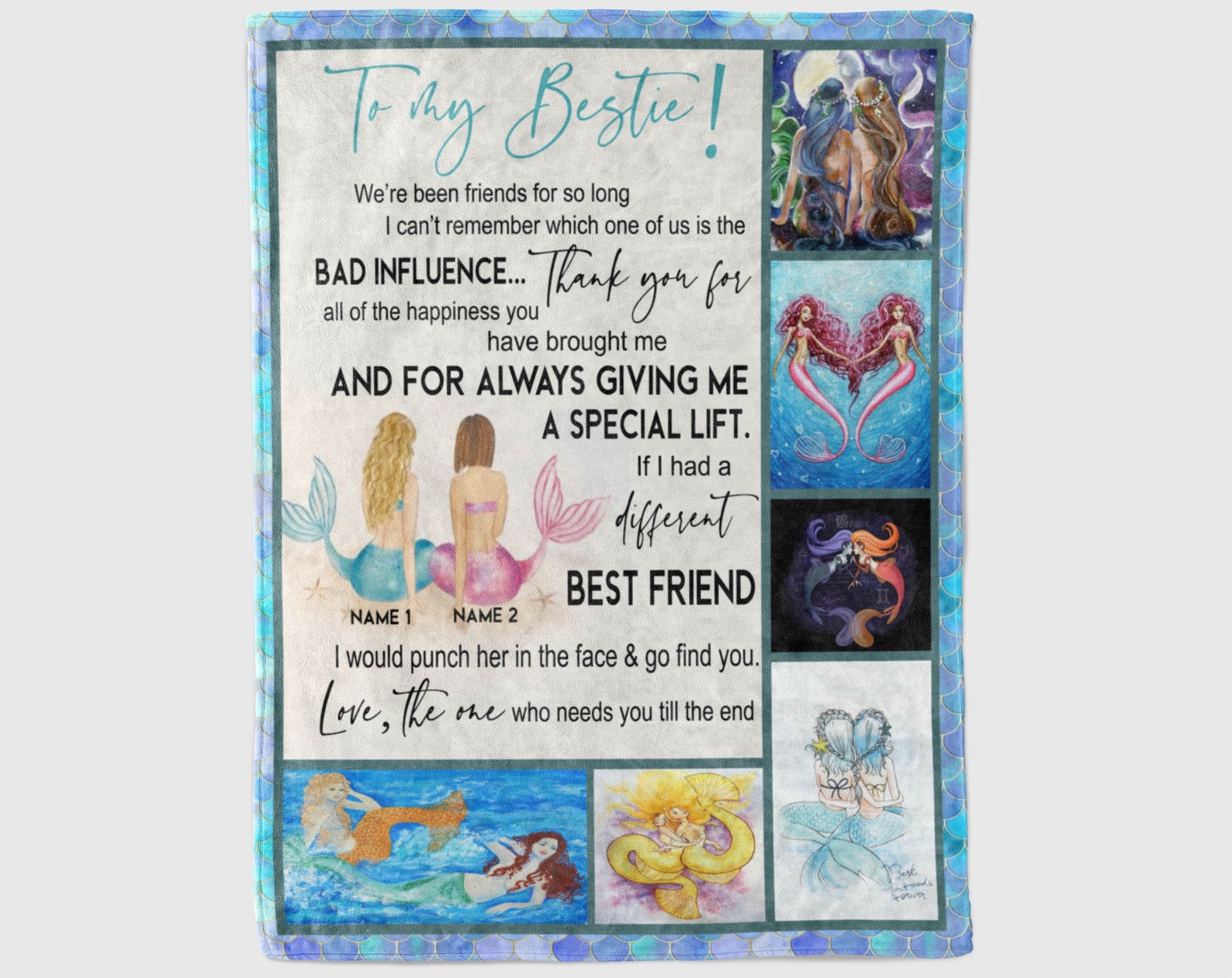 Personalized To My Bestfriend Blanket Personalized To My Etsy