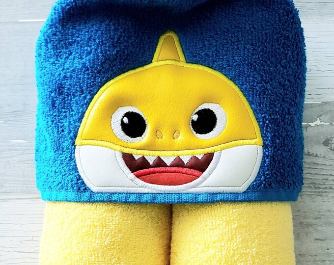 Hooded Towel Baby Shark Hooded Towel Kid Towel Baby Shark Etsy