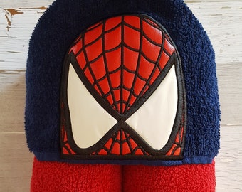 Hooded Towel, Spiderman Hooded Towel, Kid Towel, Character Inspired, Spiderman Bath Towel, Spiderman Beach Towel, Spiderman Pool Towel