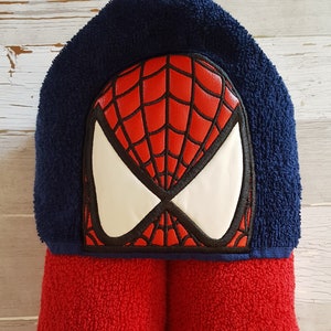 Hooded Towel, Spiderman Hooded Towel, Kid Towel, Character Inspired, Spiderman Bath Towel, Spiderman Beach Towel, Spiderman Pool Towel image 1