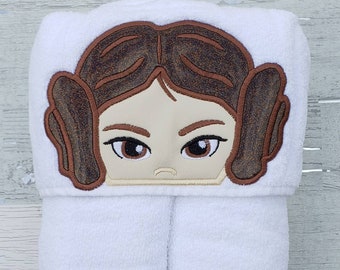 Hooded Towel, Princess Leia Hooded Towel, Kid Towel, Princess Leia Bath Towel, Princess Leia Beach Towel, Princess Leia Pool Towel