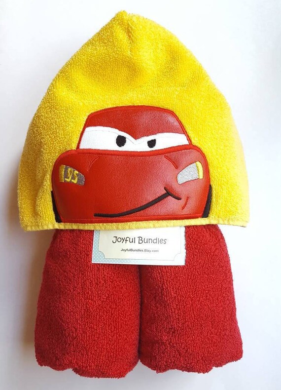 Hooded Towel Lightning Mcqueen Hooded Towel Kid s Hooded Towel Lightning Race Car Hooded Towel Bath Towel Beach Towel Pool Towel Etsy New Zealand