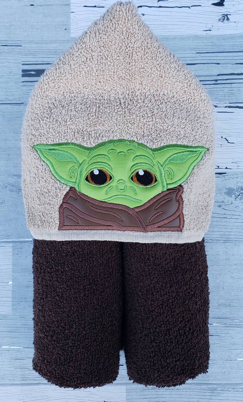 Hooded Towel Baby Yoda Star Wars Yoda Kid's Hooded Etsy