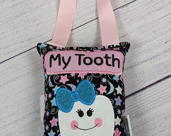 Tooth Fairy Pillow, Kids Tooth Pillow, Kids Gift, Stars and Moons Pillow, Fairy Tooth