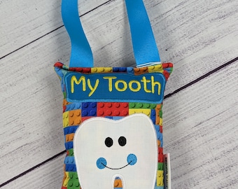 Tooth Fairy Pillow, Building Blocks, Kids Pillow, Kids Gift
