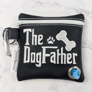 The Dog Father Embroidered Waste Bag Holder - Funny Dog Lover Gift