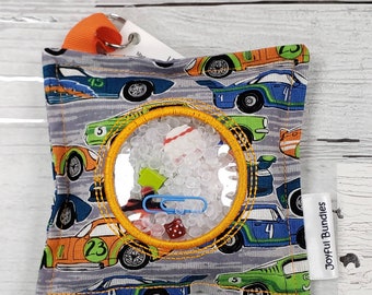 Race Car I Spy Bag: Travel Fidget Toy, Educational Game