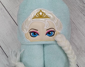 Hooded Towel, Ice Queen Hooded Towel, Elsa Towel, Elsa Bath Towel,  Elsa Pool Towel, Elsa Hooded Towel, Ice Queen Elsa Hooded Towel