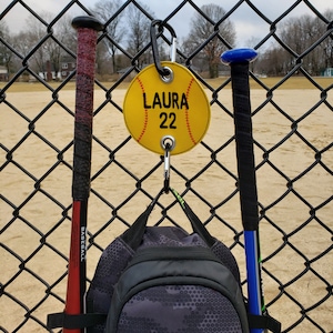 Baseball Softball Bag Holder, Dugout Organizer, Embroidered Baseball Softball Bag Holder, Organize Your Team, Personalized Bag Organizer image 2