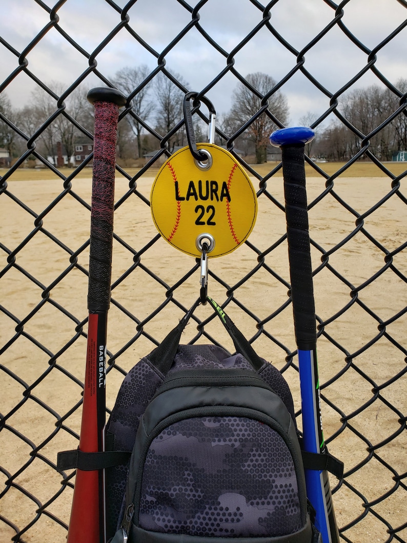 Baseball Softball Bag Holder, Dugout Organizer, Embroidered Baseball Softball Bag Holder, Organize Your Team, Personalized Bag Organizer image 2