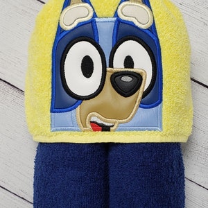 Hooded Towel, Kid's Hooded Towel, Blue Healer Pup, Bluey Hooded Towel, Bluey Bath Towel, Bluey Beach Towel, Bluey Pool Towel, Blue Dog Towel image 7