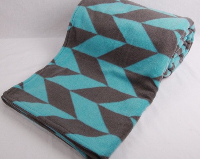 Chevron Blanket Double Sided Blanket Large Fleece Blanket Etsy