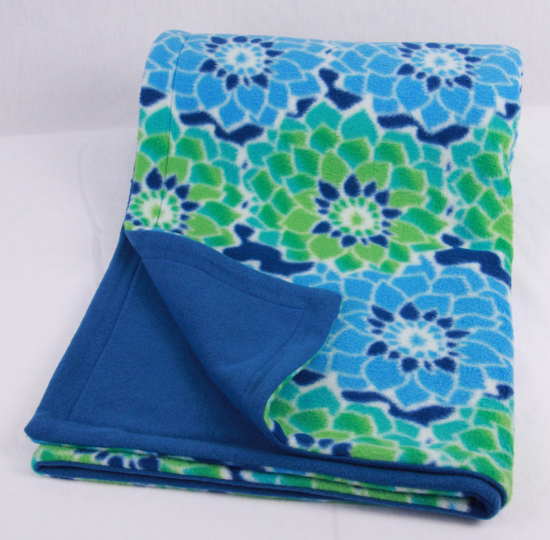 Flower Fleece Blanket Fleece Blanket Double Sided Fleece Etsy
