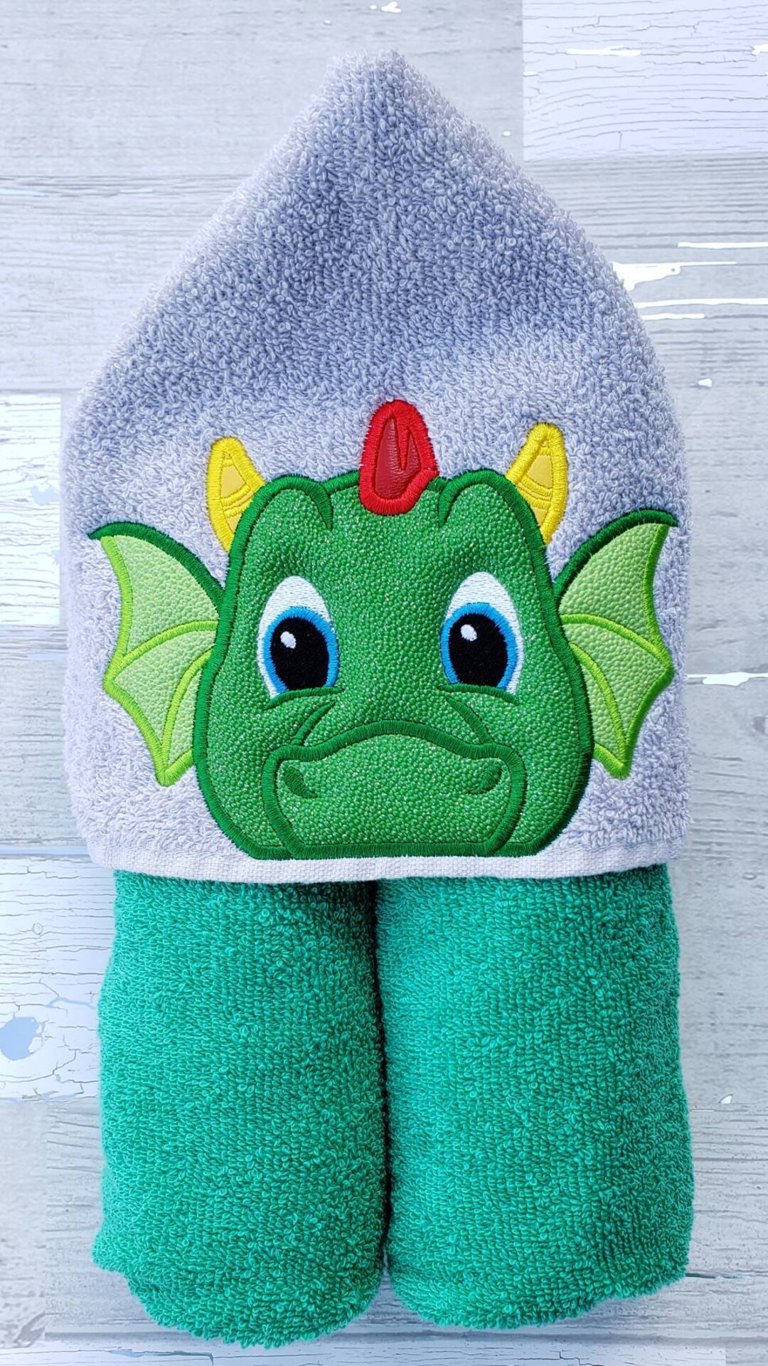 Hooded Towel, Dragon Hooded Towel, Kid's Hooded Towel, Dragon Towel