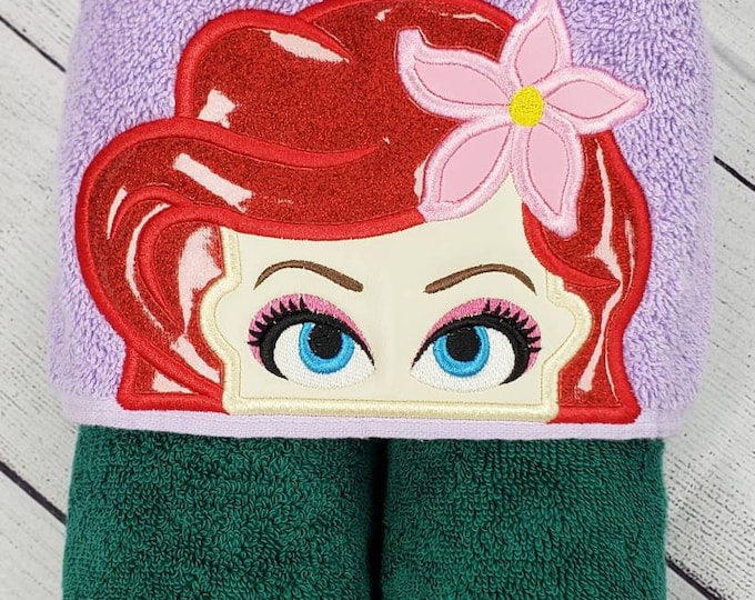 Hooded Towel, Mermaid Hooded Towel, Kid's Hooded Towel, Mermaid Bath