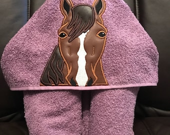 Horse Towel Child Towel Boy Horse Towel Girl Horse Towel Infant Towel Infant Gift Hooded Towel Character Towel Child Birthday Gift