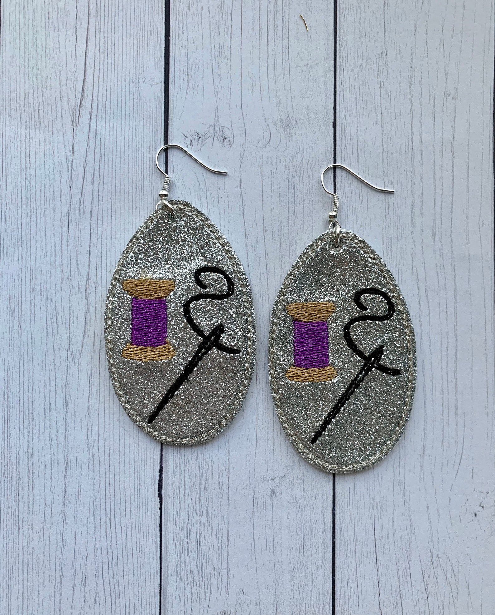 Sewing Needle and Thread Earrings Etsy