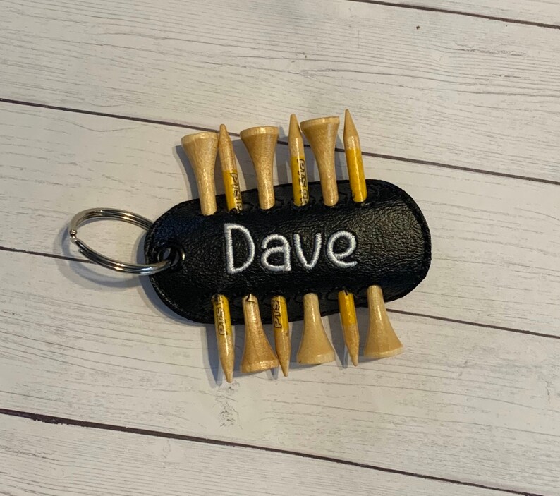 Golf Tee Holder Key Chain Golf Bag Accessory Customizable Etsy