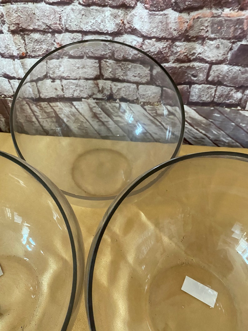 Clear Glass Round Ball Bowls Set of 3 Perfect for Gift and Etsy