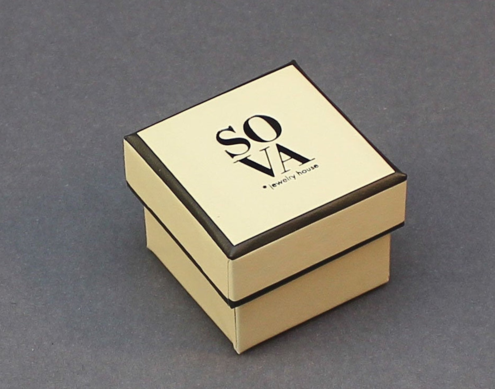 50 pcs branded jewelry boxes with bottom and lid Small square Etsy