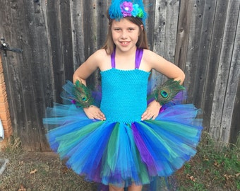Peacock costume, carnivale, peacock tutu, peacock dress, peacock tutu dress, peacock, halloween costume, pageant outfit, peacock pageant